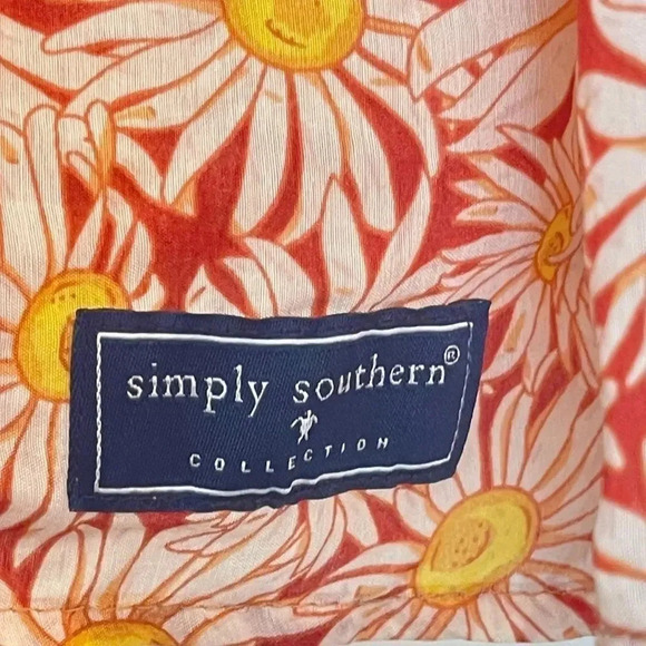 NWT simply southern Sunflower Tieback Lined Blouse - Size XXL NWT - Picture 6 of 6